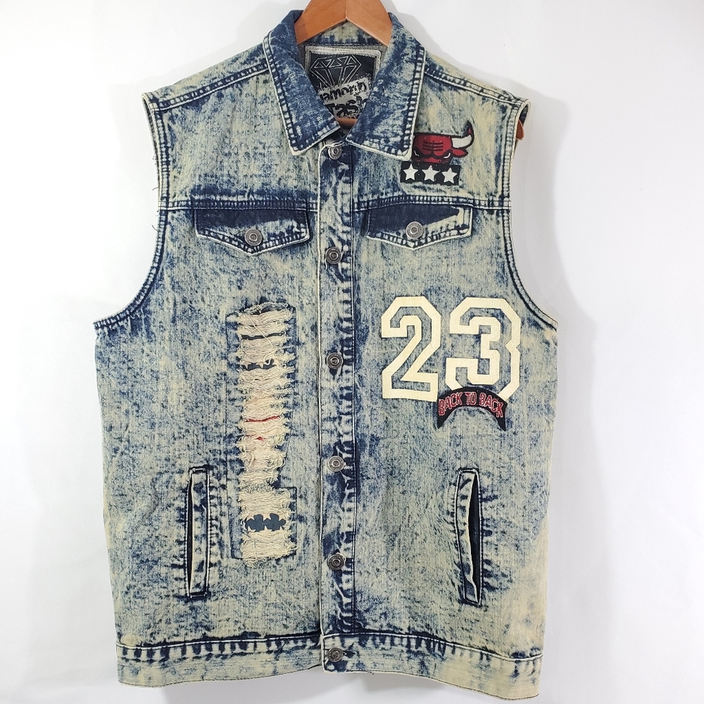 Vintage Diamond Stash sz XL Chicago Bulls Vest Jac